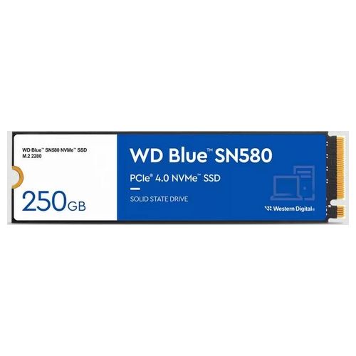 WD Blue SN580 250Gb M.2 NVMe SSD PCIe Gen4 x4 con Velocita' di Lettura fino a 4.000 MB/s