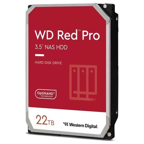 WD Red Pro 22Tb per NAS Hard Disk Interno da 3.5” 7200 RPM Class SATA 6 GB/s CMR Cache da 512Mb