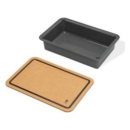 Tagliere con Contenitore per Piastre Premium Slate 76 cm Sequoia