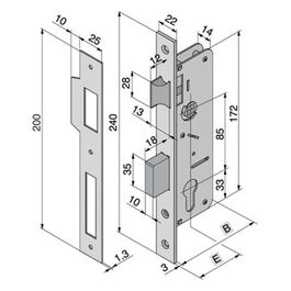 Welka Serratura Inf.legno 015.40.00.0 Welka