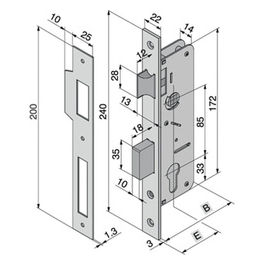 Serratura Infilare Legno
