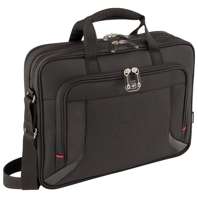 Wenger Borsa Prospect a Tracolla per Portatile da 16'' con Tasca per Tablet/Lettore Ebook, Nero