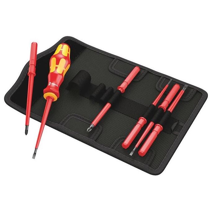 Wera 05003470001 - Set cacciaviti VDE/IEC, 7 pezzi, in borsa pieghevole