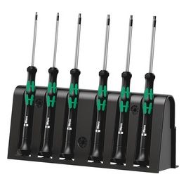 Wera 2067/6 Elektroniker TORX BO Set Cacciaviti Manuali 6 Pezzi