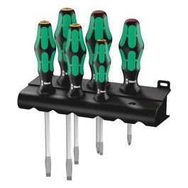 Wera 334 SK/6 Set Giravite Kraftform Plus Lasertip con Supporto