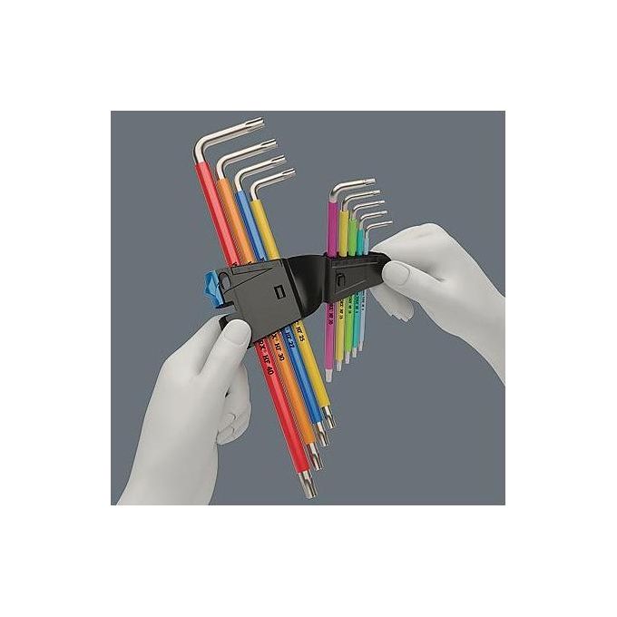 WERA 3967/9 TX SXL Multicol. HF Stainless 1 L-key set