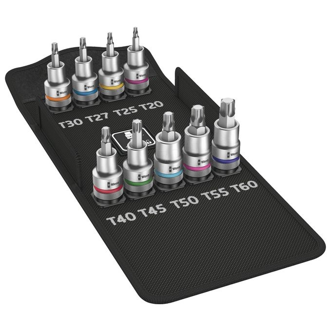 Wera 8767 C TORX HF 1 Kit Zyklop di Inserti-Bussola per Viti TORX con Funzione di Ritegno 9 Pezzi