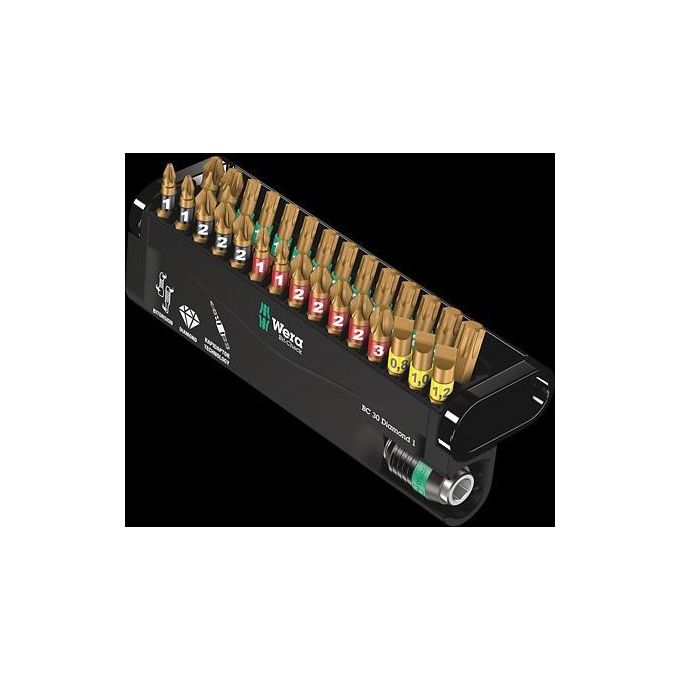 Wera Bit-Check 30 Diamond 1 Punte Per Cacciavite 30 Pezzi