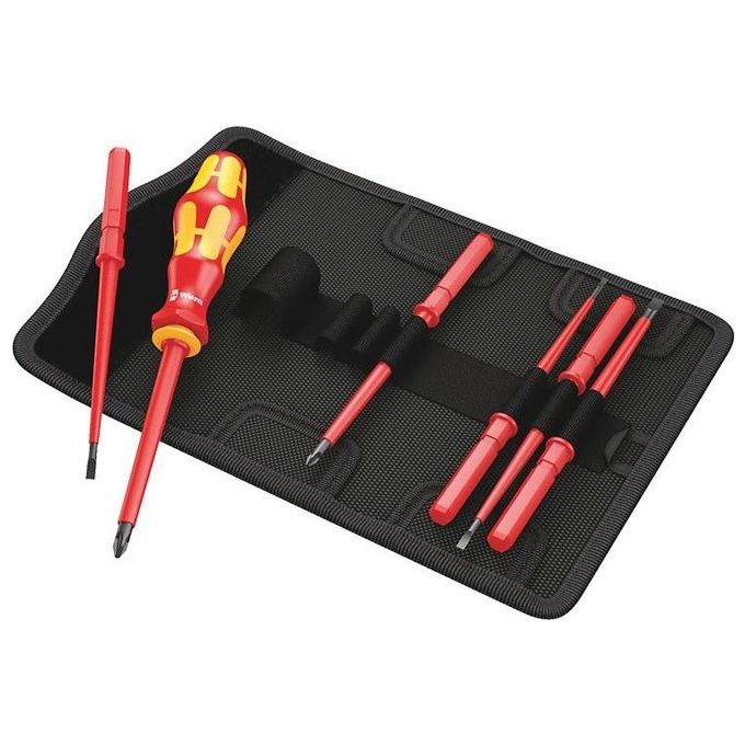 Wera Kraftform Kompakt 05003472001 - Set chiavi a tubo VDE con punte intercambiabili KK 60 i/65 i/7