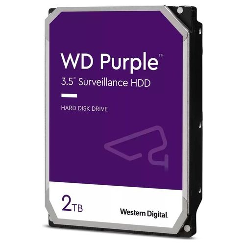 Western Digital Hard Disk Purple 2Tb 3.5" Sata 6gb/s 256Mb Cache 5400rpm
