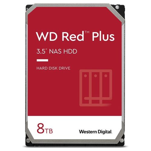 WD Red Plus 8TB per NAS Hard Disk interno da 3.5” 5400 RPM Class; SATA 6 GB/s CMR Cache da 256 MB Garanzia 3 anni