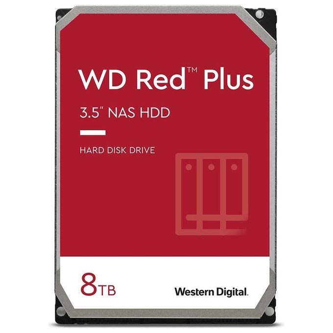 WD Red Plus 8TB per NAS Hard Disk interno da 3.5” 5400 RPM Class SATA 6 GB-s CMR Cache da 256 MB Garanzia 3 anni