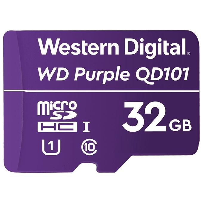 Western Digital WD Purple SC QD101 WDD032G1P0C Scheda di Memoria Flash 32Gb UHS-I U1 / Class10 microSDHC viola