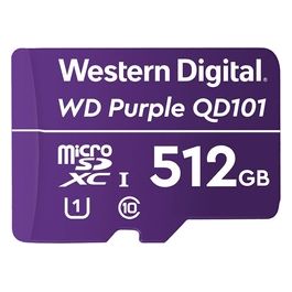 Western di WD Purple SC QD101 WDD512G1P0C Scheda di Memoria Flash 512Gb UHS-I U1 / Class10 UHS-I microSDXC Viola