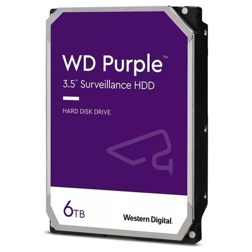Western di WD Purple WD64PURZ HDD 6Tb Sorveglianza Interno 3.5" SATA 6Gb/s 5400 rpm buffer: 256 MB