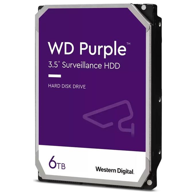 Western di WD Purple WD64PURZ HDD 6Tb Sorveglianza Interno 3.5" SATA 6Gb/s 5400 rpm buffer: 256 MB