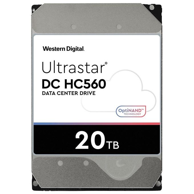 Western di WD Ultrastar DC HC560 HDD Crittografato 20Tb Interno 3.5'' SATA 6Gb-s 7200 rpm buffer: 512 MB Self-Encrypting Drive (SED) TCG Enterprise
