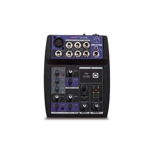 Wharfedale Mixer Connect 502, Usb, Audio 5 Canali con Dsp e Porta usb