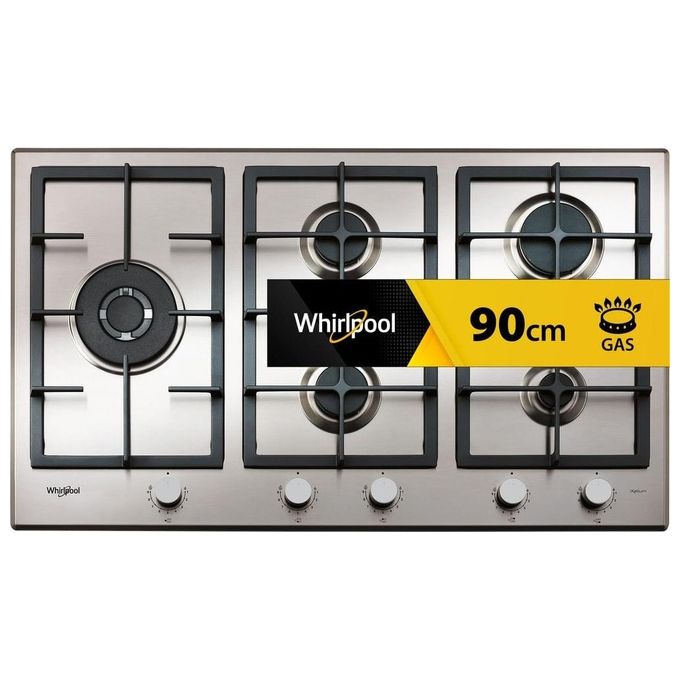 Whirlpool GMAL 9522-IXL Piano Cottura a Gas 5 Zone 86 cm Acciaio Inox