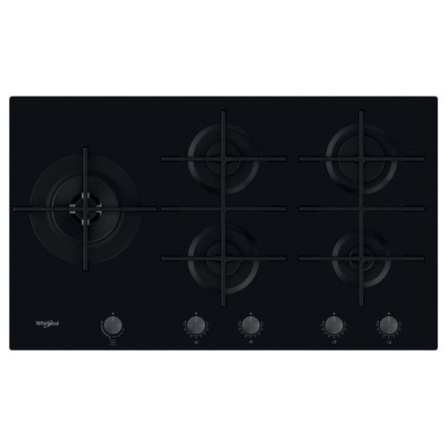 Whirlpool GOWL 958/NB Piano Cottura a Gas 5 Zone 86 cm Nero