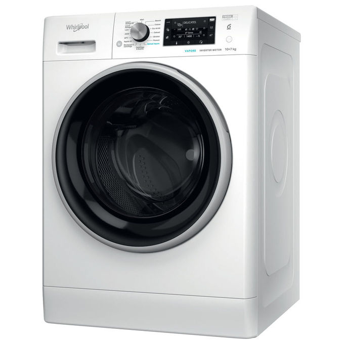 Whirlpool Lavasciuga a Libera Installazione 10 kg Lavaggio 7 kg Asciugatura FFWDD 107448 WBS IT