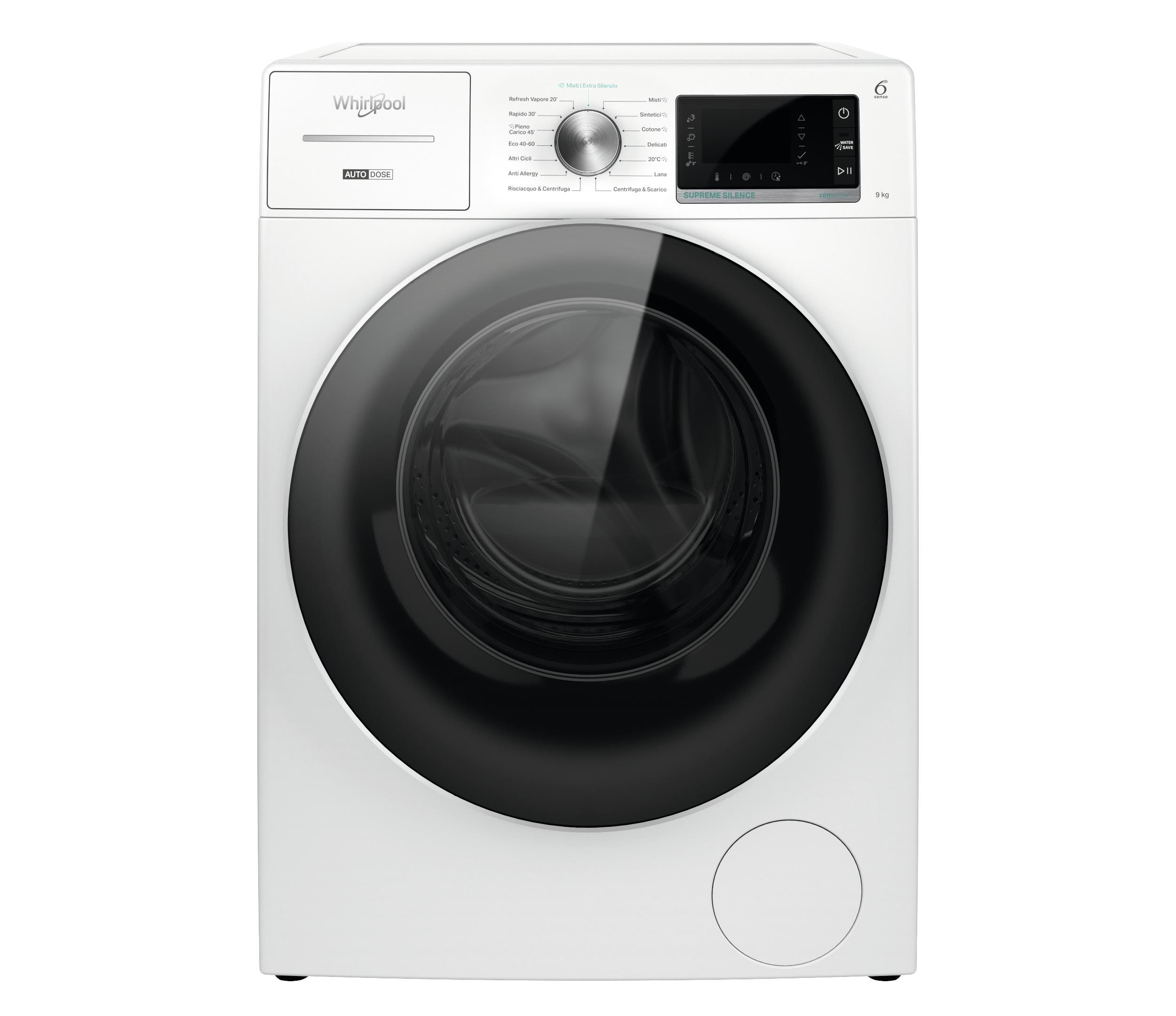 Lavatrici Whirlpool da 7 kg, 8 kg, 9 kg in offerta