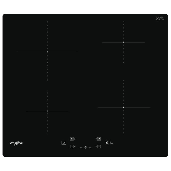 Whirlpool WS Q2160 NE Piano Cottura a Induzione 4 Zone 59 cm Nero