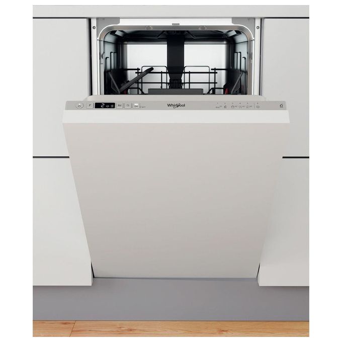 Whirlpool WSIC 3M27 Lavastoviglie da Incasso a Scomparsa Totale 10 Coperti Classe energetica E 6 Programmi Tecnologia Sesto Senso PowerClean PRO Flexi Space Autopulente 60 cm