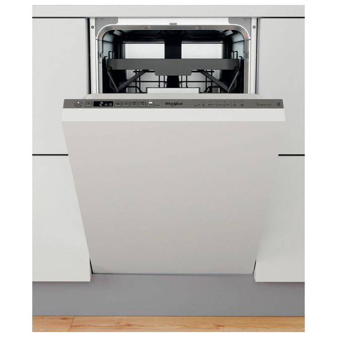 Image of Whirlpool WSIO 3T223 PCE X Lavastoviglie Slim da Incasso a Scomparsa Totale 10 Coperti Classe energetica E 7 Programmi Tecnologia Sesto Senso PowerClean PRO Flexi Space Autopulente 45 cm