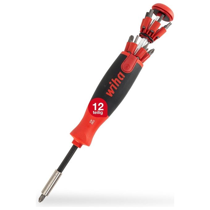 Wiha Liftup 25 Officina e Meccanica Kit Cacciaviti 12 Parti Brugola Interna Esagono Esterno Croce Phillips Croce Pozi