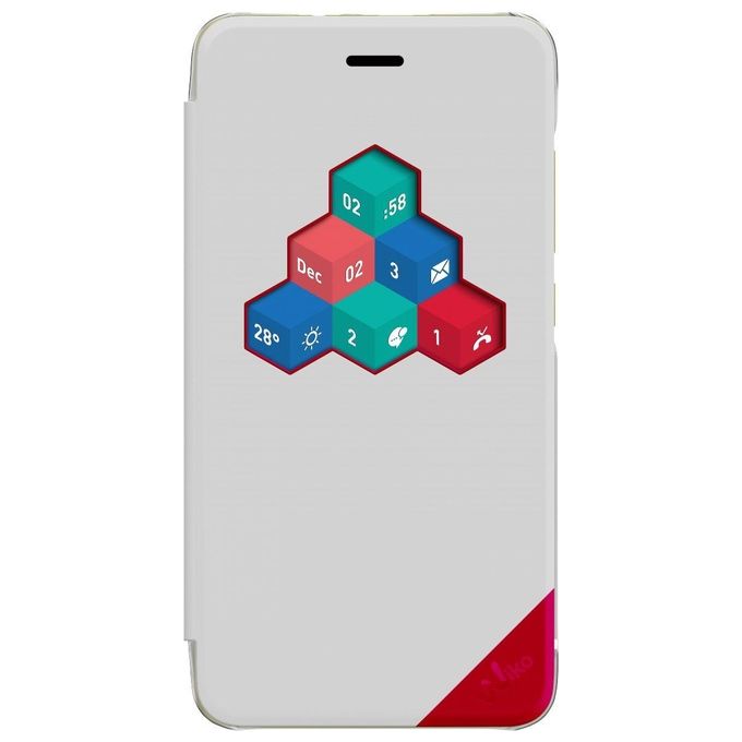 Wiko Custodia a Libro per Freddy Rosso-Bianco