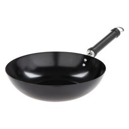 Wok con Manico in Bakelite 28 cm Nero