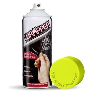 Wrapper, pellicola spray rimovibile, 400 ml - Giallo fluo