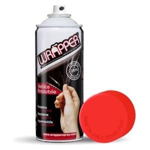Wrapper, pellicola spray rimovibile, 400 ml - Rosso fluo