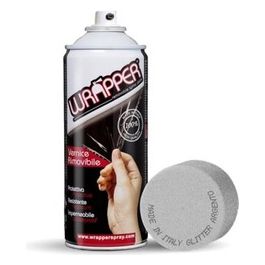 Wrapper, pellicola spray rimovibile, 400 ml - Glitter argento