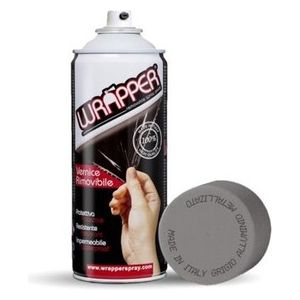 Wrapper, pellicola spray rimovibile, 400 ml - Grigio alluminio metallizzato