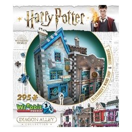 W3D-0508 - Harry Potter - Diagon Alley OllivanderS Wand Shop + Scribbulus (Puzzle 3D 295 Pz)
