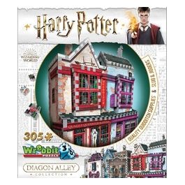 W3D-0509 - Harry Potter - Diagon Alley Quality Quidditch Supplies + Slug & Jiggers (Puzzle 3D 305 Pz)