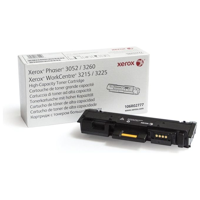 Xerox 106R02777 Toner originale alta capacita' 3000 pagine Phaser 3052 3260 WorkCentre 3215 3225 colore Nero