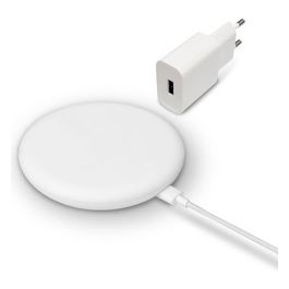 [ComeNuovo] Xiaomi Mi Set Caricabatterie Wireless 20W (alimentatore 27W + cavo Usb-C + basetta Wireless 20W) Bianco