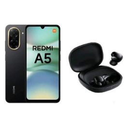 Redmi A5 TIM, 128GB, 4GB RAM, Nero con Auricolari Redmi Buds 6 Play