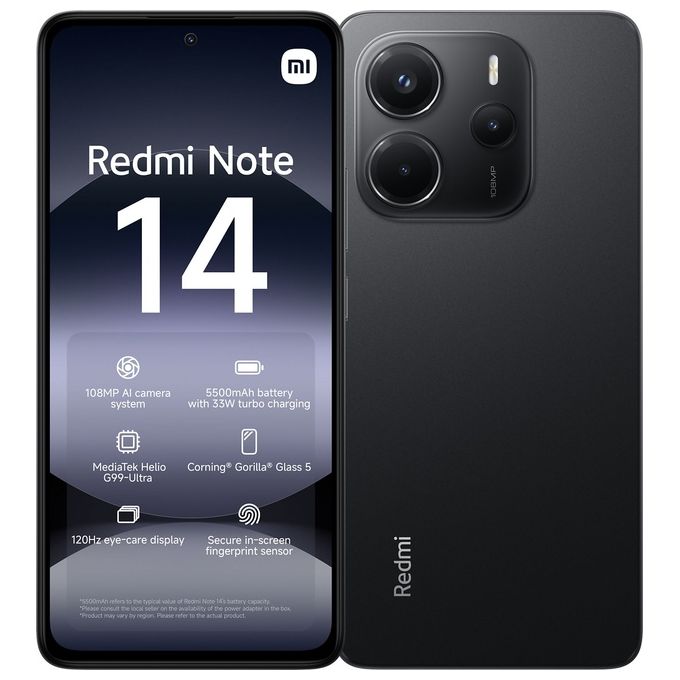 Image of Xiaomi rossomi Note 14 8-256Gb 6.67'' Amoled 120Hz Dual Sim Midnight nero