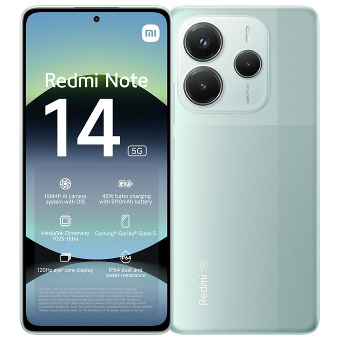 Image of Xiaomi rossomi Note 14 5G 8-256Gb 6.67'' Amoled 120Hz Dual Sim Coral Verde
