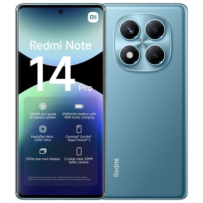 Image of Xiaomi rossomi Note 14 Pro 8-256Gb 6.67'' Amoled 120Hz Dual Sim Ocean blu