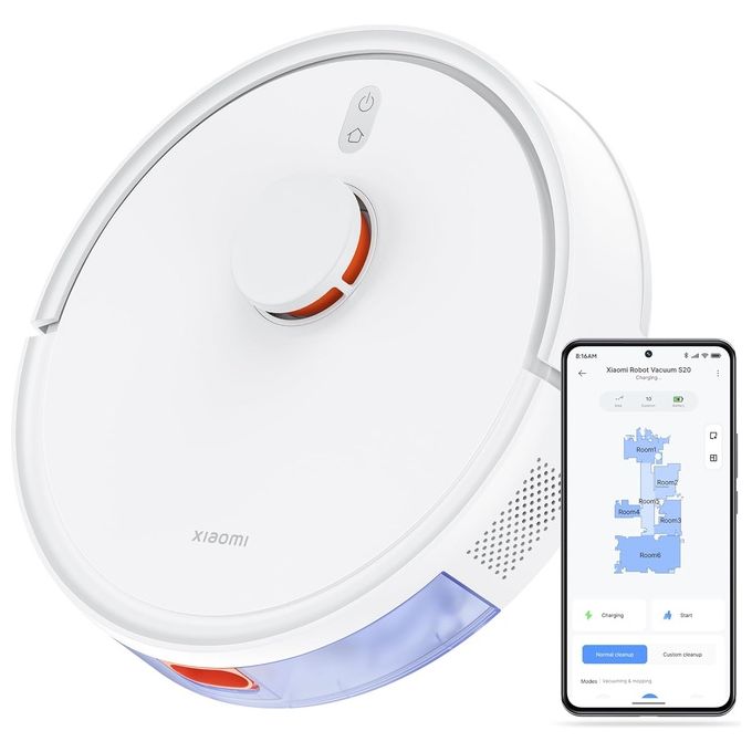 Image of Xiaomi S20 Robot Aspirapolvere Lavapaimenti Bianco BHR8629EU