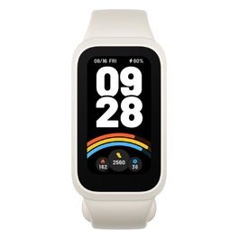 Smart Band 9 Active Schermo TFT 1.47" Monitoraggio Salute: SpO2 Frequenza Cardiaca Sonno e Stress 50 modalità sportive Resistenza Acqua 5 ATM Durata Batteria 18 giorni Beige