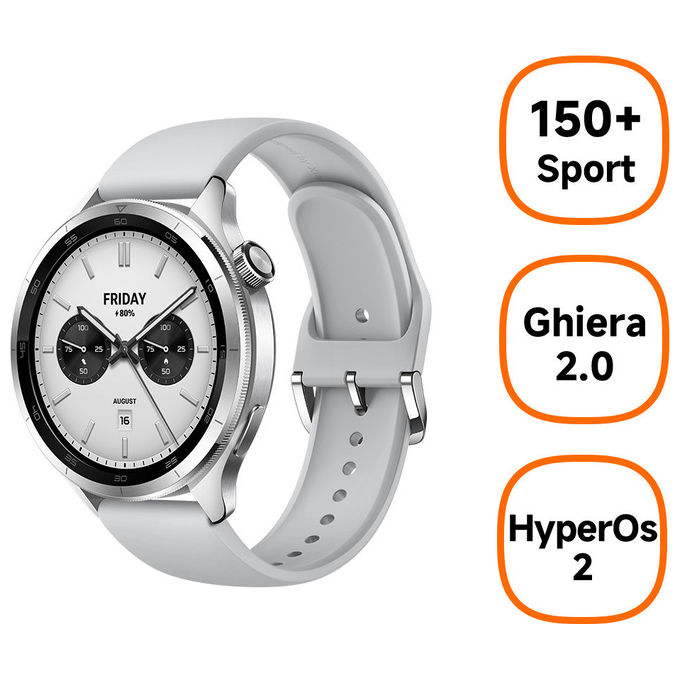 Image of Xiaomi Watch S4 Smartwatch Argento AMOLED 1.43'' GPS Cardiofrequenzimetro 5 ATM