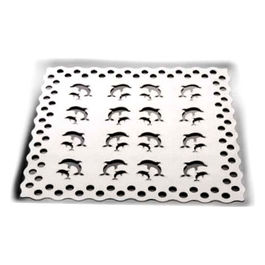 10517 Tappeto Doccia Delfino Bianco 52x52cm