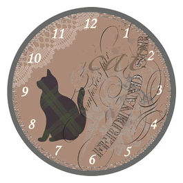 Orologio Muro Gatto Nero 30cm