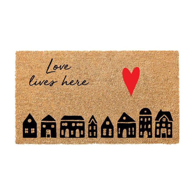 Xtra Zerbino Cocco Pvc Love Lives Here 40x70